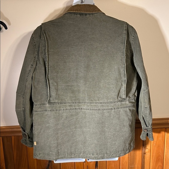 Duck Head Olive Field Jacket with Brown Collar - Picture 2 of 12